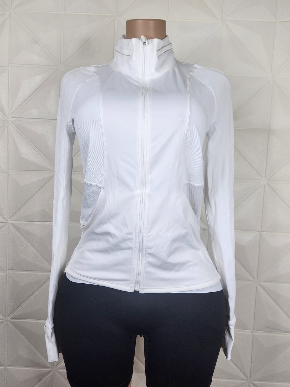 lululemon athletica Women's White Full-Zip Athletic Jacket